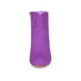 thumbnail image 6 of BLISSFUL STEP Women's Faux Suede Chunky Heel Round Toe Side Zip Ankle Boots Purple 8, 6 of 8
