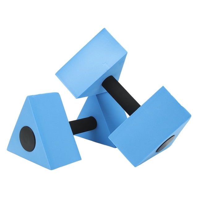 Ayudas para el entrenamiento de natación para niños, juego de flotación azul para lecciones infantiles, mancuernas triangulares para el agua