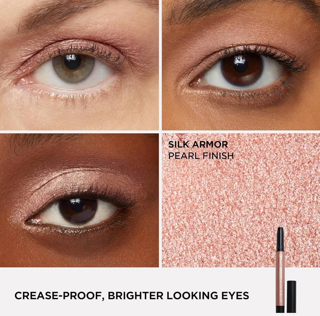 IT COSMETICS Your Superhero Eye Duo Mascara & No-Tug Shadow Stick Silk Armour
