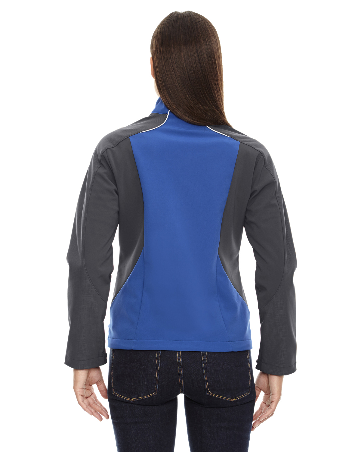 The Ash City - North End Ladies' Terrain Colorblock Soft Shell with Embossed Print - NAUTICL BLUE 413 - L - image 2 of 2