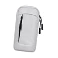 thumbnail image 1 of DYNWAVECA Brassard de Sport Sac de Bras pour Téléphone Intelligent Support de Téléphone Léger Pochette de Course avec Sangle Réglable pour Exercice Marche, Gris, 1 of 10