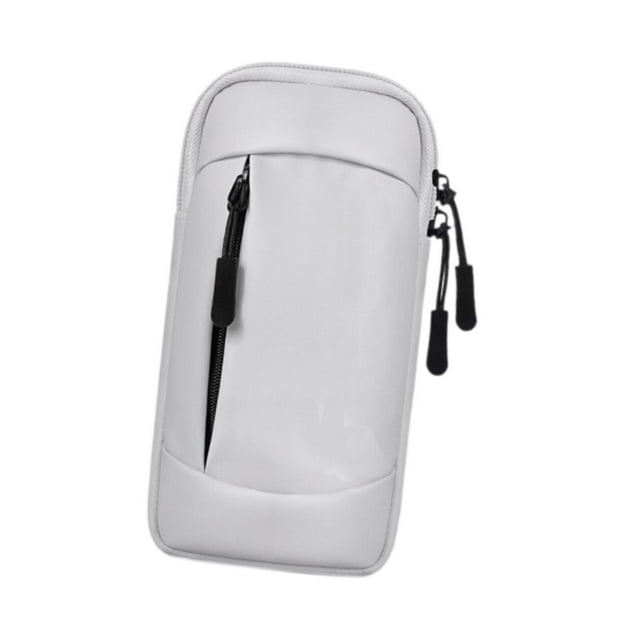 DYNWAVECA Brassard de Sport Sac de Bras pour Téléphone Intelligent Support de Téléphone Léger Pochette de Course avec Sangle Réglable pour Exercice Marche, Gris