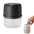 thumbnail image 1 of Electric Garlic Chopper ML Mini Food Processor, Portable USB Rechargeable Cordless Garlic Mincer with Stainless Steel Blades, OneTouch Small Veggie Chopper for Onion Ginger Nut Meat, 1 of 7