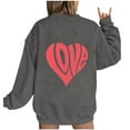 thumbnail image 4 of Xixinqiwan Valentine's Day Pullovers,Women Girls Plus Size Long Sleeve Shirts Cute 3D Colorful Heart Pattern Graphic Tees Loose Fit Cozy Pullovers, 4 of 4