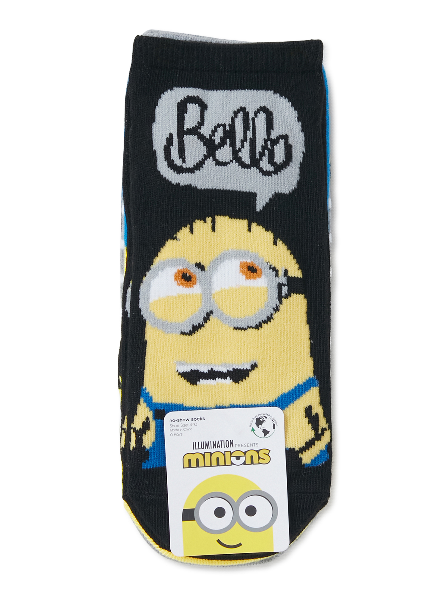 Minions Women's No Show Socks, 6-Pack - image 2 of 2