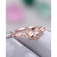 thumbnail image 3 of HeartsAndYou 1.6ct Round Natural Peach Morganite Moissanite Accents Ring 14k SOLID Rose Gold, 3 of 9