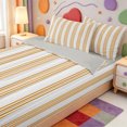 thumbnail image 3 of Erosebridal Line Geometric Print Zipper Full Size Comforter Sets with Fitted Sheet and 2 Pillowcases,Contemporary Stripes Zipper Bedding Set,Light Gray Reversible,4pcs, 3 of 7