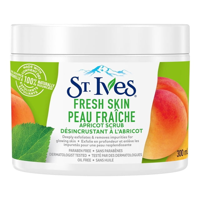 St. Ives Fresh Skin Facial Scrub for clear, glowing skin Apricot paraben-free 300 ml