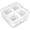 Translucent white, 4-compartment, variant on Produce Saver Refrigerator Organizer Bin with Lid and 4 Removable Drain Baskets for Fruit Vegetable Food Storage, Clear, 1-Pack