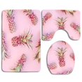 thumbnail image 1 of Juego de alfombras de baño ABPHQTO Piña rosa de verano 3 piezas, 1 of 2