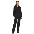 thumbnail image 1 of Manyakai Combinaisons pour Femmes Mode Combinaison à Boutons Décontractée Col Rabattu Manches Longues Tenue de Travail Noir P, 1 of 7