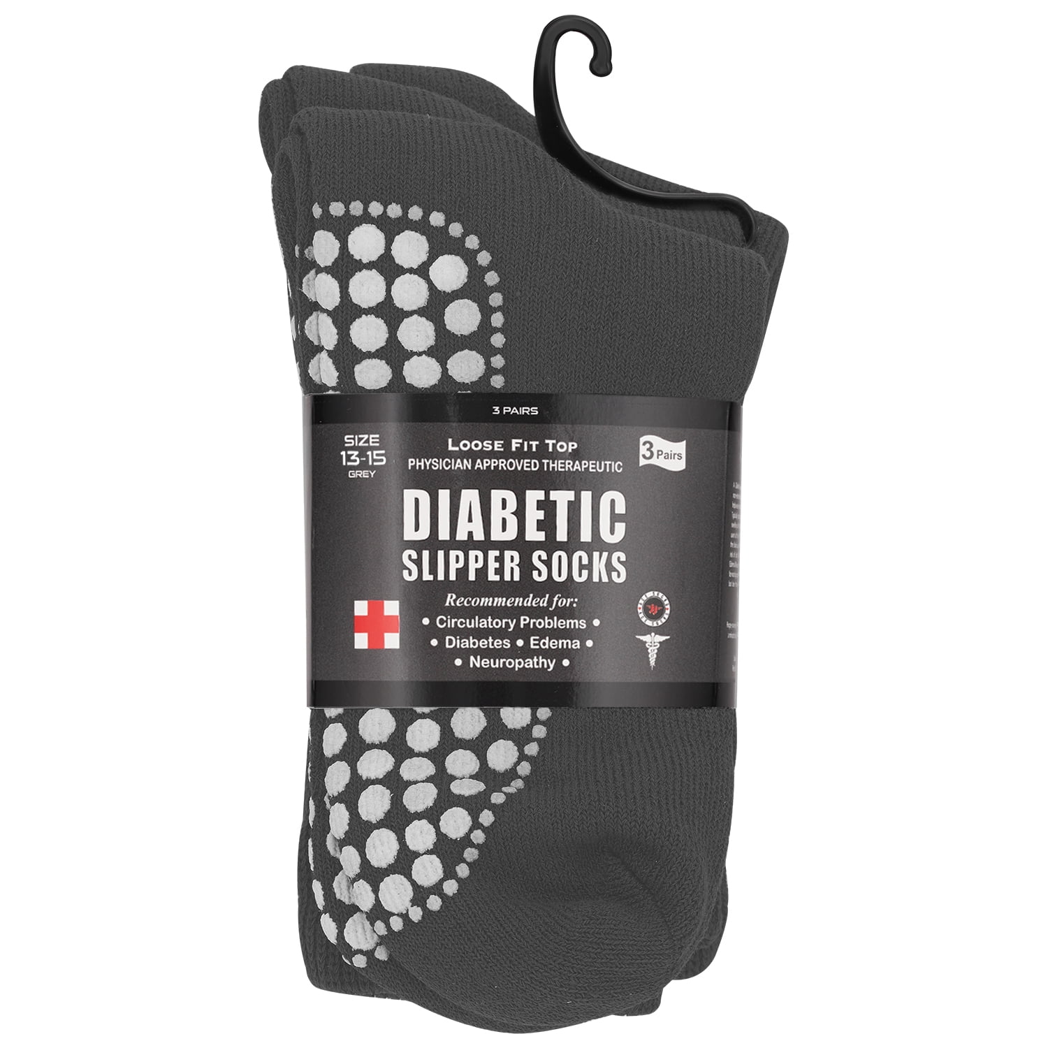 Diabetic Socks Unisex Non Skid Hospital Loose Fitting Slipper Socks