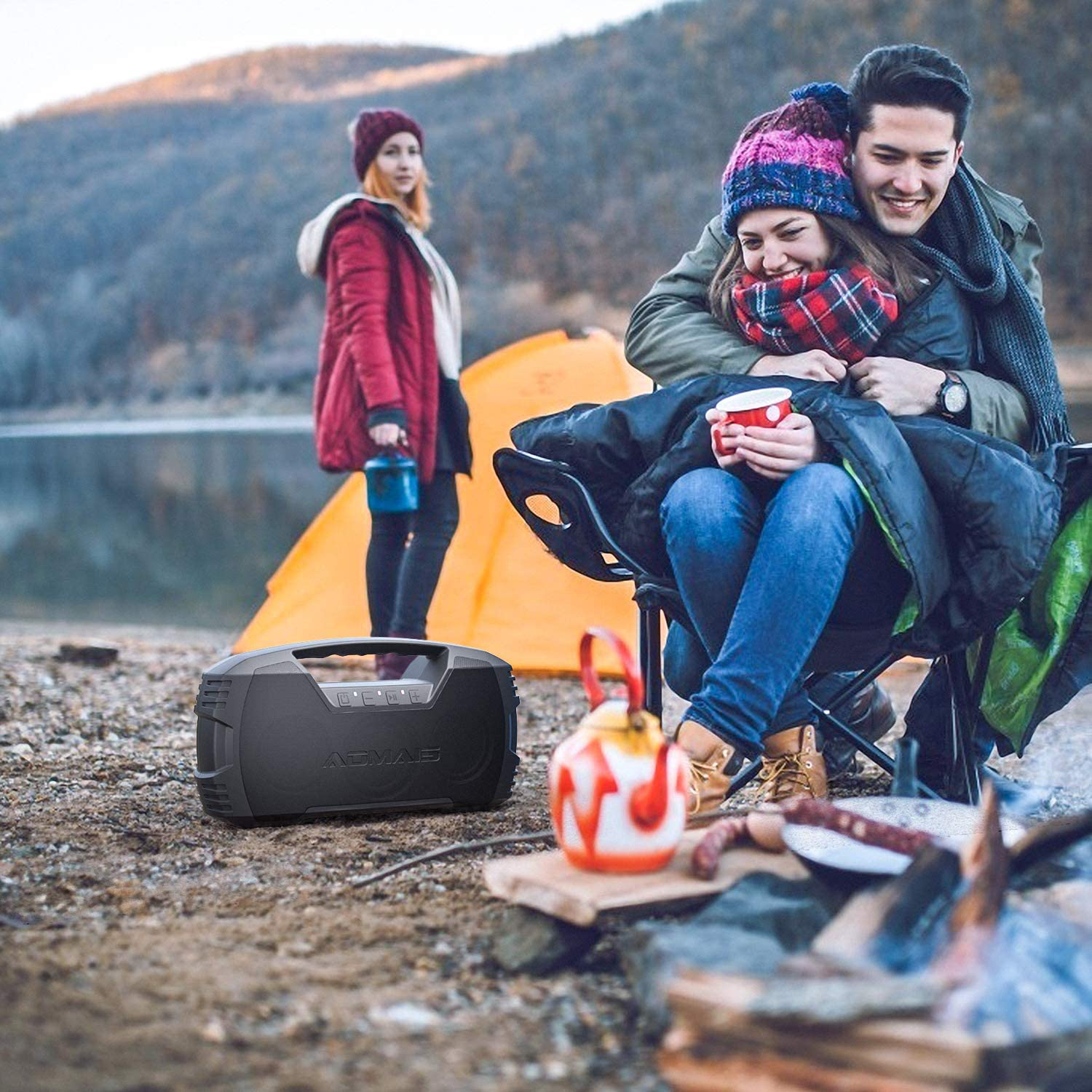 Aomais Go Bluetooth Speakers 40h Playtime Outdoor Portable Speaker 40w Stereo Sound Rich Bass Ipx7 Waterproof Bluetooth 5 0 Wireless Pairing mah Power Bank For Party Travel Indoo Walmart Com Walmart Com