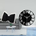 thumbnail image 2 of Bonito cojín de lazo y reloj de pared de acrílico, decorativo, con forma de lazo, silencioso, moderno, resistente al desgaste, apto para sala de estar, 2 of 8