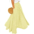 thumbnail image 6 of BKQCNKM Maxi Skirt, Long Skirts for Women, Flowy Skirts for Women, High Waisted Skirts for Women, A Line Skirt, Plaid Skirt, Yellow L, 6 of 7
