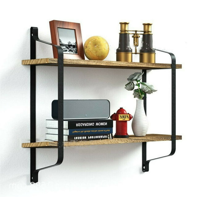 Solid Floating Wall Shelves Entryway Photo DVD CD Clock Decorative Display Ledge