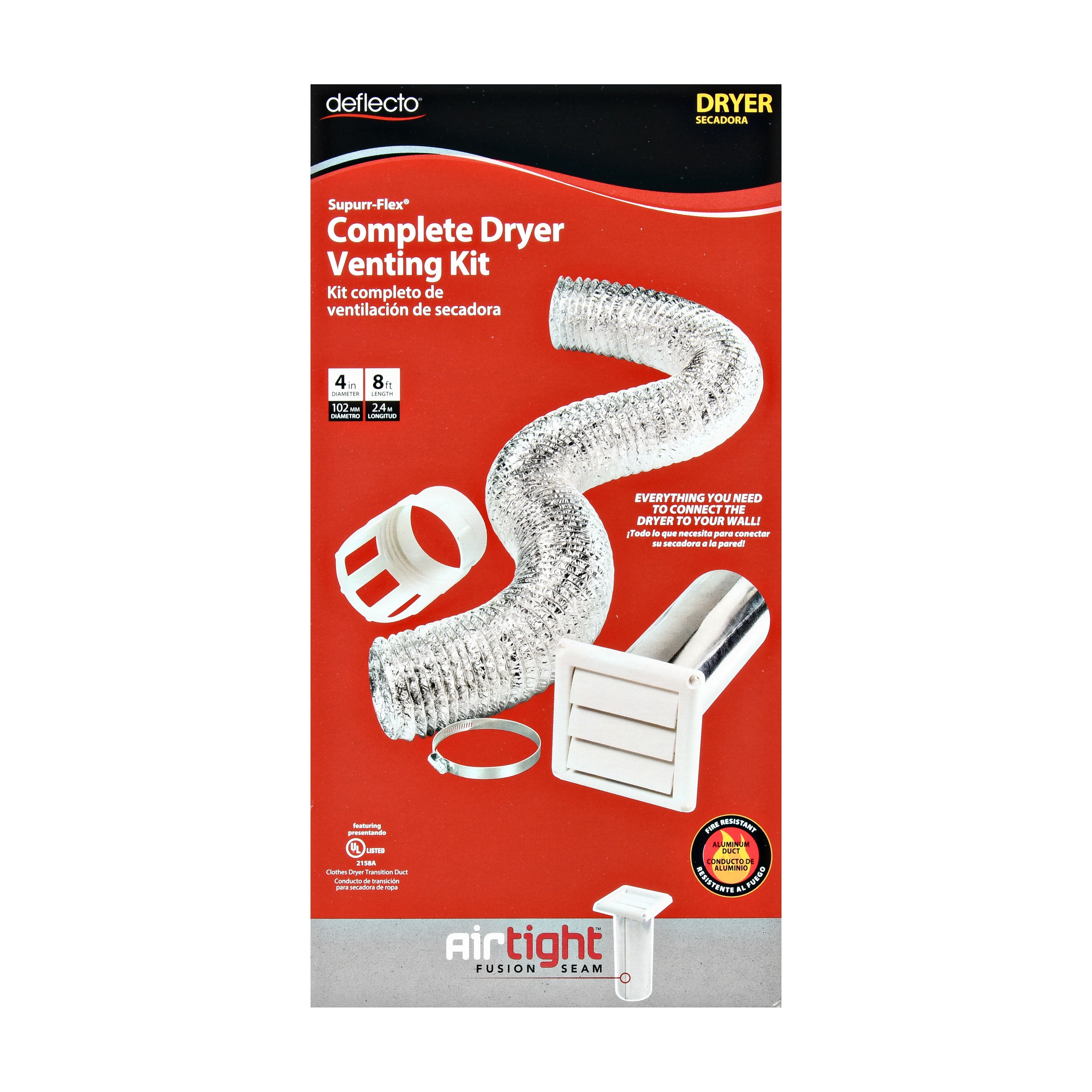Deflecto Complete 8' Dryer Vent Kit SK8WFGAT/2W