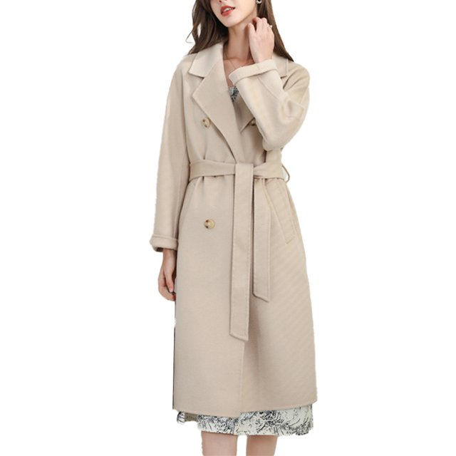 Jumpingount Otoño Invierno mujer manga larga Color sólido botón viento abrigo fiesta frente abierto ropa con bolsillos laterales ropa regalo de Abrigos y chamarras Beige M Jumpingount AP013344-08