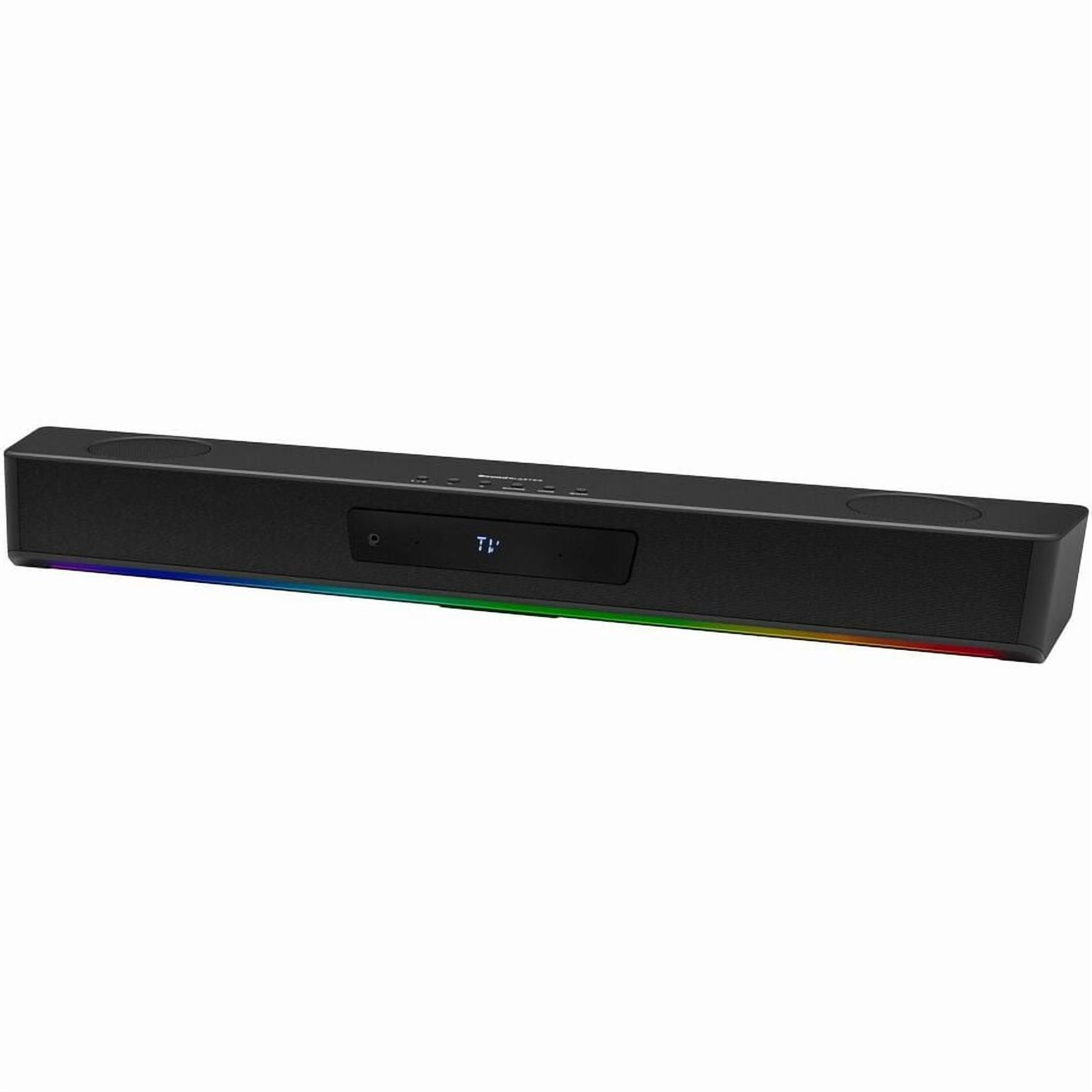 CREATIVE Sound Blaster Katana V2X 5.1 Multicanal Gaming Soundbar com subwoofer compacto, potência máxima de 180 W, design de driver tri-amplificado, tecnologia Super X-Fi e iluminação RGB