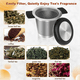 thumbnail image 3 of Infusores de té de malla fina, 2 coladores de té grandes para té, infusor de té de acero inoxidable con asas de silicona resistentes al calor, 3 of 7