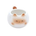 thumbnail image 1 of Taza de café de cerámica de 210 ml con diseño de gato y asa de cola. Apta para microondas y lavavajillas. Regalo de cumpleaños para amantes de los gatos., 1 of 8
