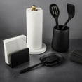 thumbnail image 5 of Thyme & Table, Ceramic Ribbed Spoon Rest, Black, 5 of 5