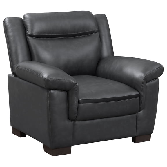 Coaster Arabella Upholstered Padded Arm Accent Chair, Grey