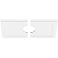 thumbnail image 2 of 28"W x 14"H x 5"ID x 9 3/4"C x 1"P Rectangle Architectural Grade PVC Contemporary Ceiling Medallion, Two Piece, 2 of 4