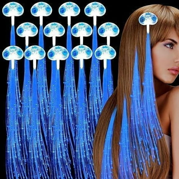 WELight Up Hair Clips, LED Lights Hair Led Light Up Fairy Hair Light Up Butterfly Hair Clips Fiber Optic for Women Girls Fairy Hair extension for Neon Party Bar Dancing Christmas Gifts