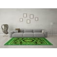 thumbnail image 3 of Ahgly Company Indoor Round Abstract Green Modern Area Rugs, 7' Round, 3 of 4