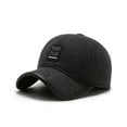 thumbnail image 2 of Gorra de béisbol Qarigey cálida de otoño para hombre algodón con hebilla ajustable Gris oscuro AP013114-06, 2 of 6