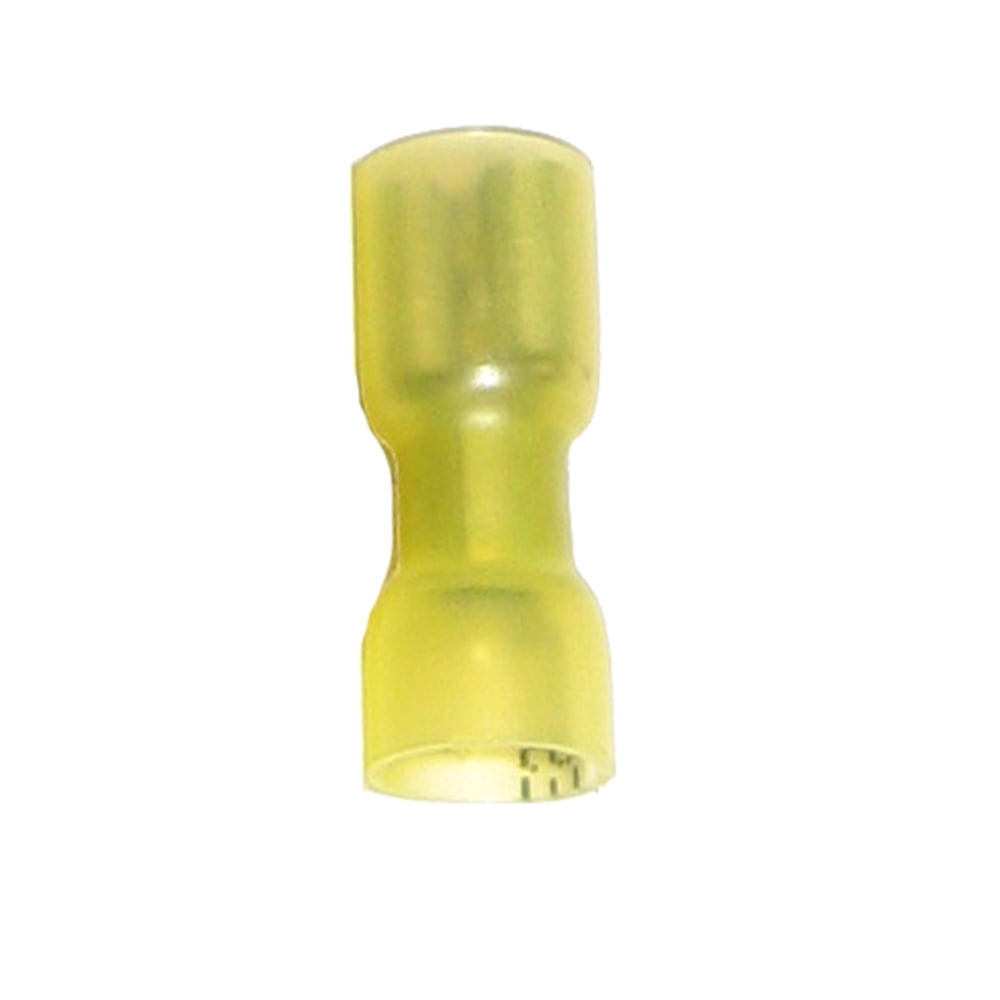 Set of 100 Yellow Ancor Gauge 12-10 Female Heat Shrink Disconnect Tubing, 10"