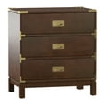 thumbnail image 2 of Weston Home Delacour 3-Drawer Gold Accent Nightstand, 2 of 7