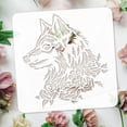 thumbnail image 3 of PET Hollow Out Drawing Painting Stencils for DIY Scrapbook Photo Album Wolf Shape 30x30cm, 3 of 7