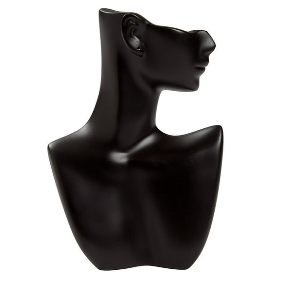 SSWBasics Small Side Profile Black Earring/Necklace Display (5 ¾”W x 8 ⅛”H )-