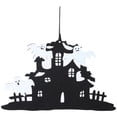 thumbnail image 1 of Halloween Pendaison Signe Non-Tissé Porte Effrayante Suspendu Prop Porte d'Entrée Décoration, 1 of 6