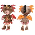 thumbnail image 4 of Riousery Premium Coffee Dinosaur Baby Doll Cute Soft Plush Toy for Girls and Kids, 15.7 inches / 40 cm, Sings and Makes Noise, Interactive Collectible Stuffed Animal with Batteries Included, 4 of 9