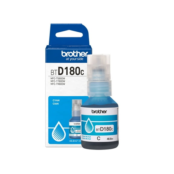Brother Genuine BTD180C High Yield Cyan Ink Bottle
