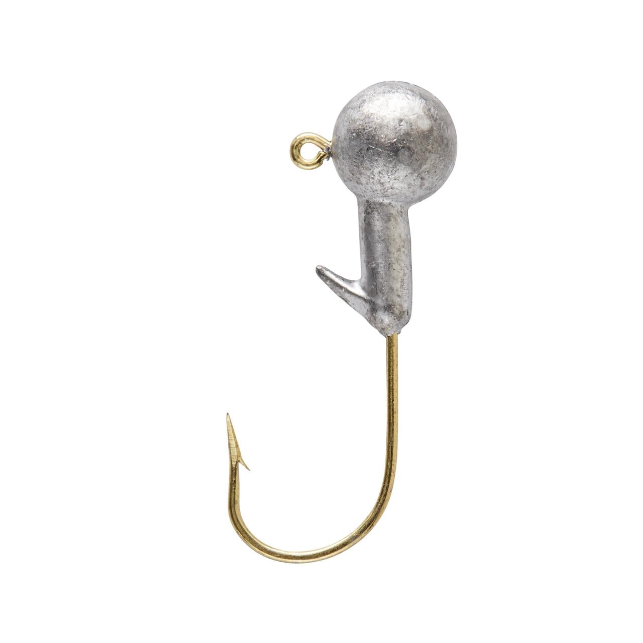 (3 pack) Eagle Claw Lazer Sharp Saltwater Round Ballhead Fishing Jig, Unpainted, 1/2 oz., SWBH12