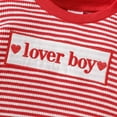 thumbnail image 4 of XAOFW Kids Sets Toddler Boys Heart Embroider Striped Pullover Tops T Shirt Pants Long Sleeve O-Neck Fashionable Comfort Casual Daily Wear Outfits, 4 of 6