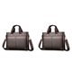 thumbnail image 1 of 2X LINGZHIDAISHU Maletín de negocios para hombre, bolso de mano de alta calidad de cuero, bolso para portátil, bolso bandolera para hombre, marrón, 1 of 4