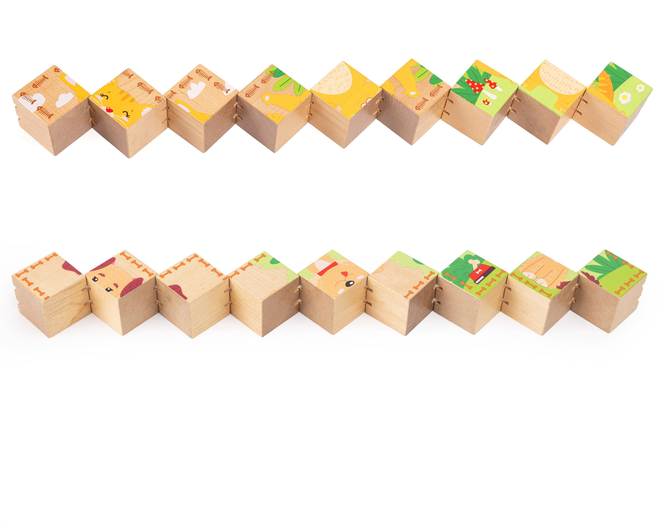 Tumbling Wooden Animal Block Puzzle Ages 2-5