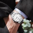 thumbnail image 5 of BELUSHI BELUSHI New Large Dial Luminous Steel Strap Elderly Couple Watch Waterproof Quartz Watch Men's Watch, 5 of 6