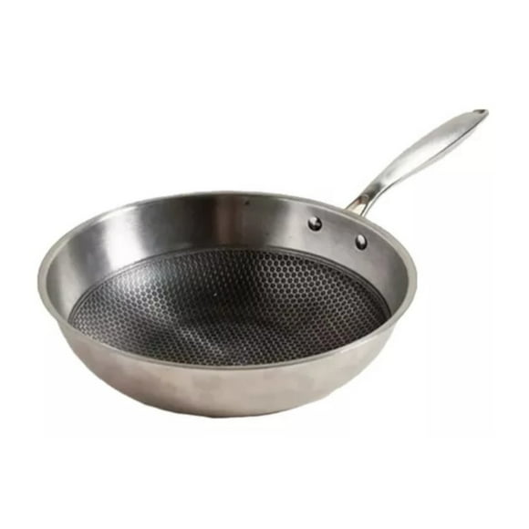 Wok Hudson Acero Inoxidable 30cm espesor 2mm Antiadherente