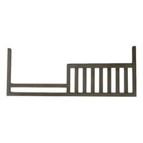 Pemberly Row Farmhouse Wood Toddler Guard Rail in Dusk Gray Finish