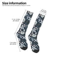 thumbnail image 2 of Naloa Sea Shells 1 Thigh High Socks Extra Long Stretchy Sock Women Over Knee High Opaque Stocking Daily Wear, 2 of 6