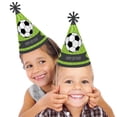 thumbnail image 2 of Big Dot of Happiness Goaaal - Soccer - Cone Happy Birthday Party Hats for Kids and Adults - Set of 8 (Standard Size), 2 of 7