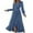 Blue, variant on Prom Dress Prom Dress Women Fashion Boho Maxi Dress V-Neck Long Sleeve Flowy Slit Wedding Party Dresses for Summer Wedding Guest & Elegant Evening Gown