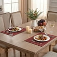 thumbnail image 4 of Sm:)e Dark Red Placemats 12 x 18 Inch Set of 4, Seasonal Washable Kitchen Dining Table Decoration for Home Party,240g（0.53lb）, 4 of 7