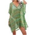 thumbnail image 2 of Couvre-maillots pour Femmes Mode Col Rond Manches Longues Ample Creusé Blouse de Maillot de Bain pour Femmes en Solde, 2 of 7